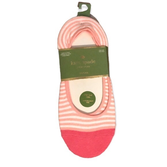 2/$25 (3 Pairs) Head Over Heels Kate ♠️ Spade NY Pink & White Sock Liners - Picture 4 of 5